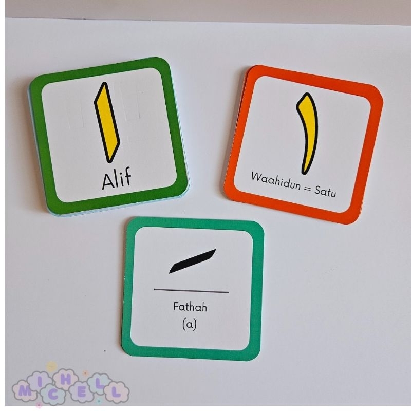 Flashcard Membaca Huruf Hijaiyah - Kartu Belajar Membaca Menulis Anak Prasekolah