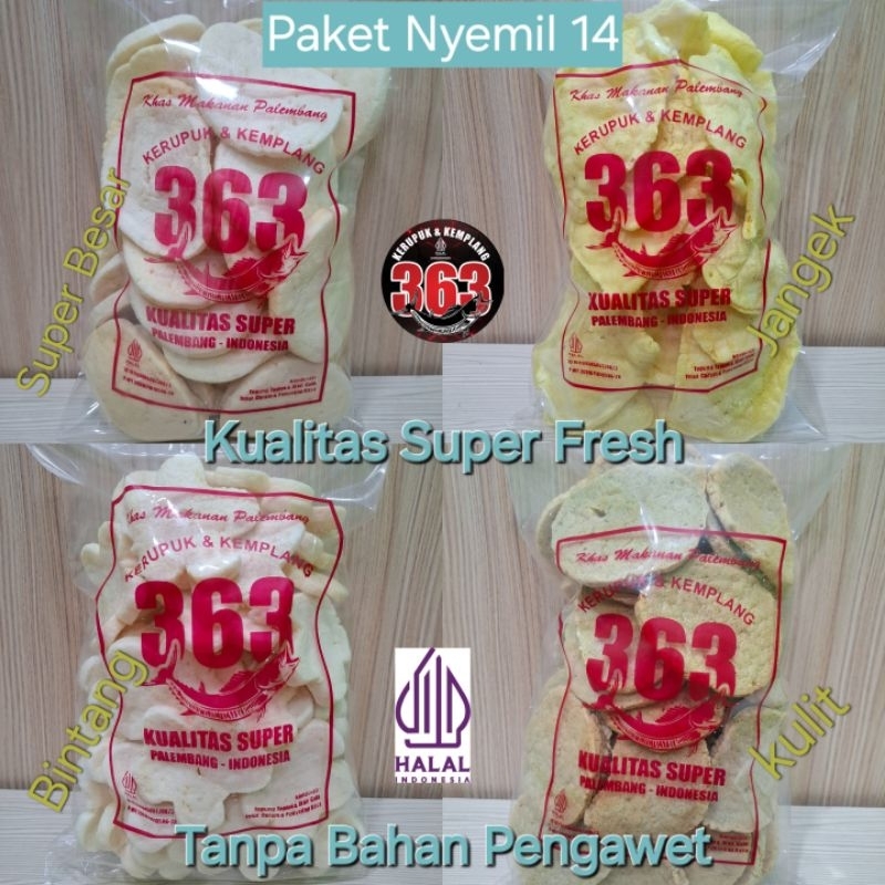 

PAKET Nyemil 14 Kerupuk Kemplang 363 Kualitas Asli Ikan Super Fresh Halal