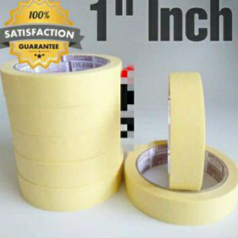 

#MAU# Isolasi Kertas Berry 1" x 25m Masking Tape 23mm Solasi Lengket Tebal