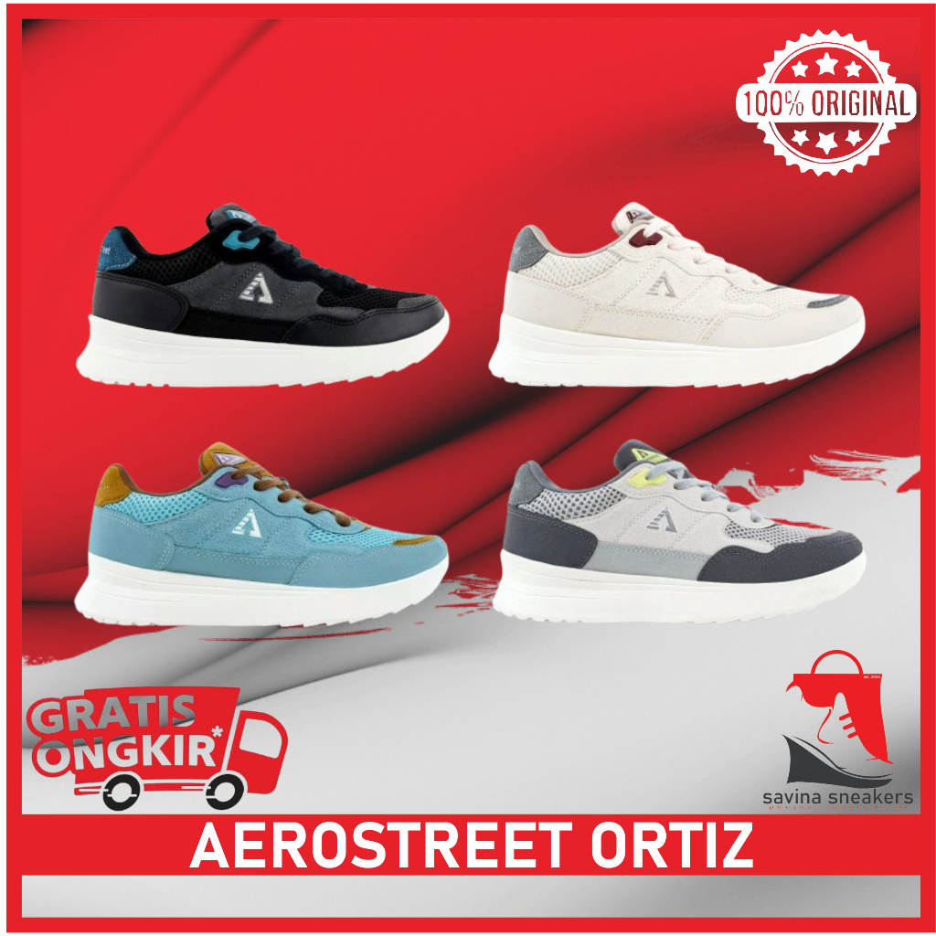 AEROSTREET ORTIZ / AEROSTREET ORTIZ HITAM / AEROSTREET NATURAL COKLAT / AEROSTREET NATURAL BIRU / AE