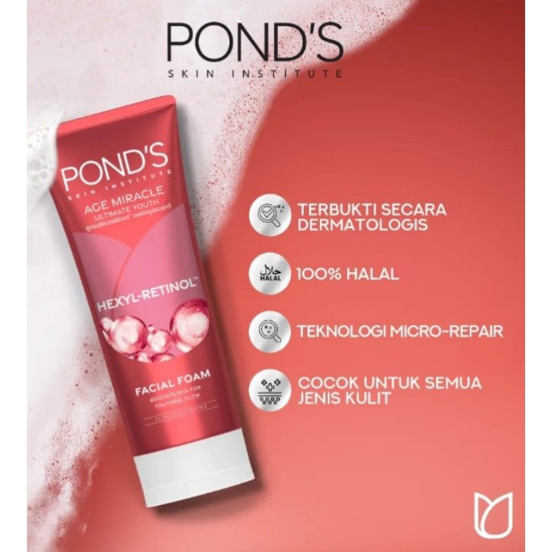 ponds age miracle facial foam 100g sabun cuci muka