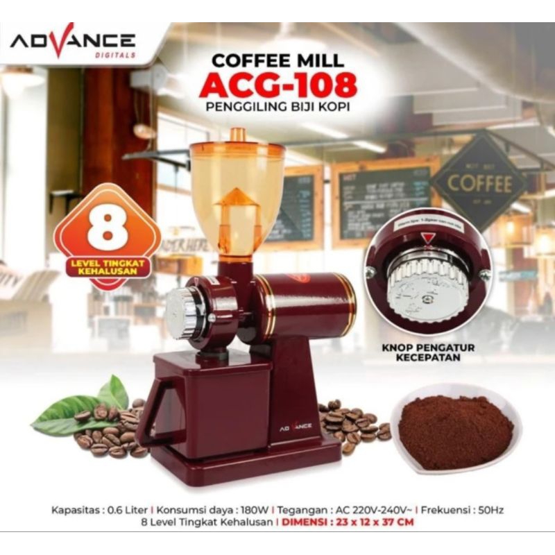Electric Coffee Grinder Mesin Giling Kopi Advance ACG 108