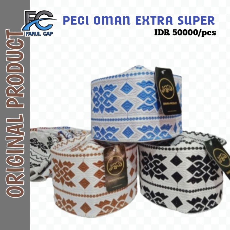 Peci Oman Bangladesh Original Putih Terbaru