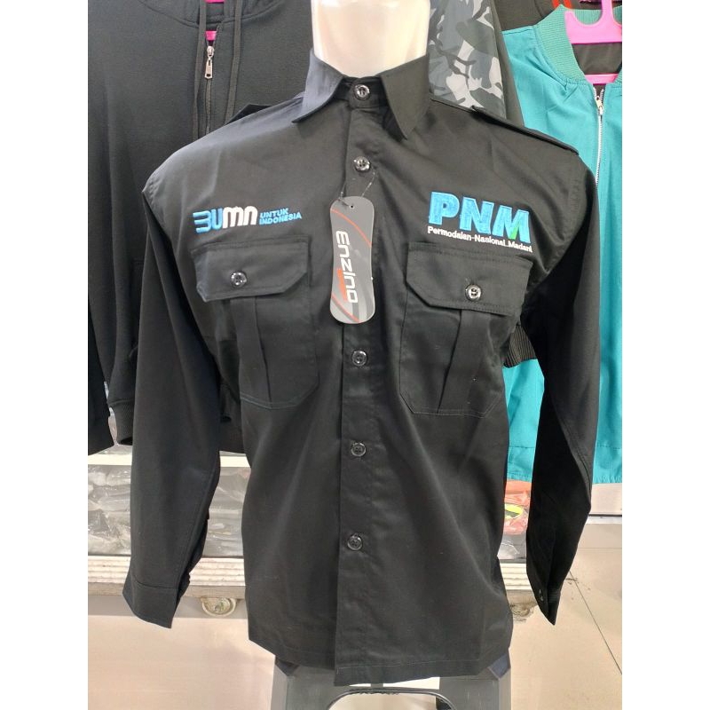 kemeja kerja baju pdh seragam kerja PNM full bordir free bordir nama