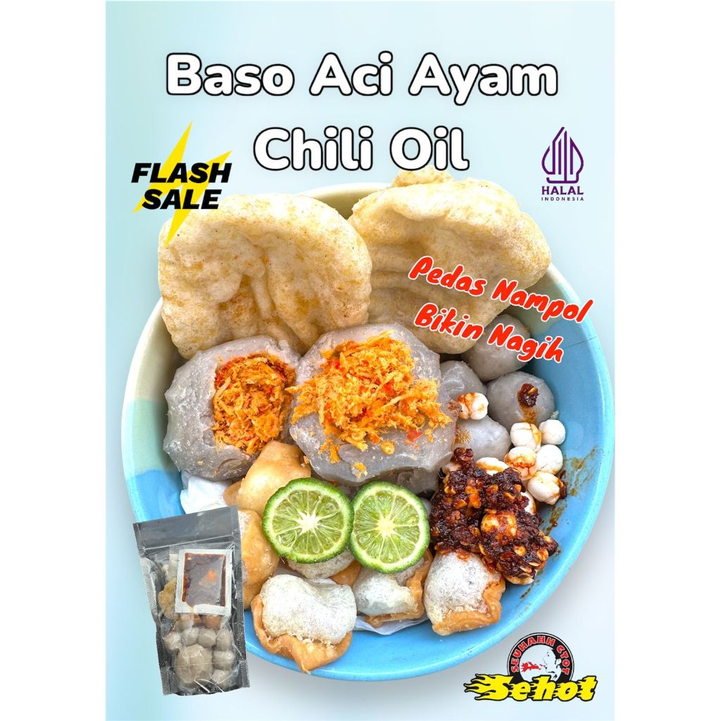 

[ Chili Oil ] 1 BUNGKUS BASO ACI AYAM SUWIR CHILI OIL - EKONOMIS