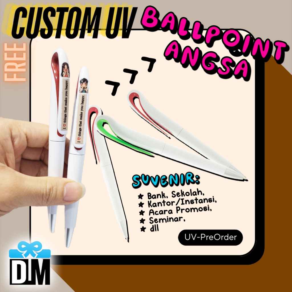 

Custom Bolpen Pena Bulat Penguin Oval Pena Pen Promosi Branding Souvenir hadiah pernikahan Angsa Couple registrasi iklan ads Puplen Kustom Nama Logo Full Color