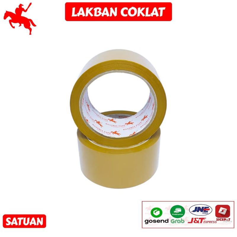 

LAKBAN COKLAT KSATRIA TAPE UKURAN 45 X 80 YEARD SATUAN