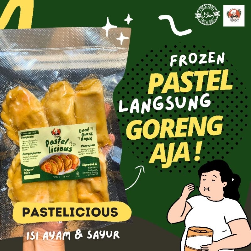 

PASTELICIOUS - Pastel Siap Goreng isi Sayur & Ayam Suwir 6 pcs