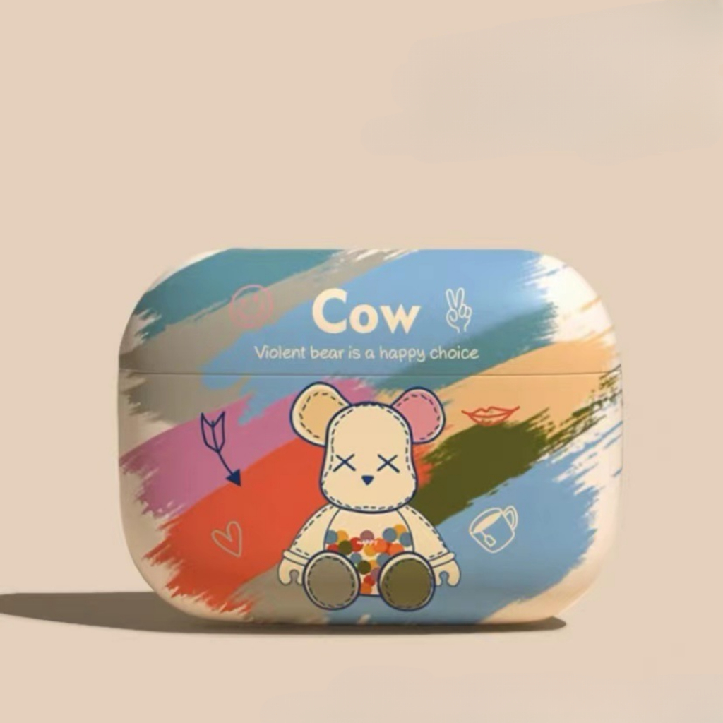 Techarmor Case Airpods Cow Kaws Rainbow Lucu Untuk Airpods Gen 1 2 3 Pro