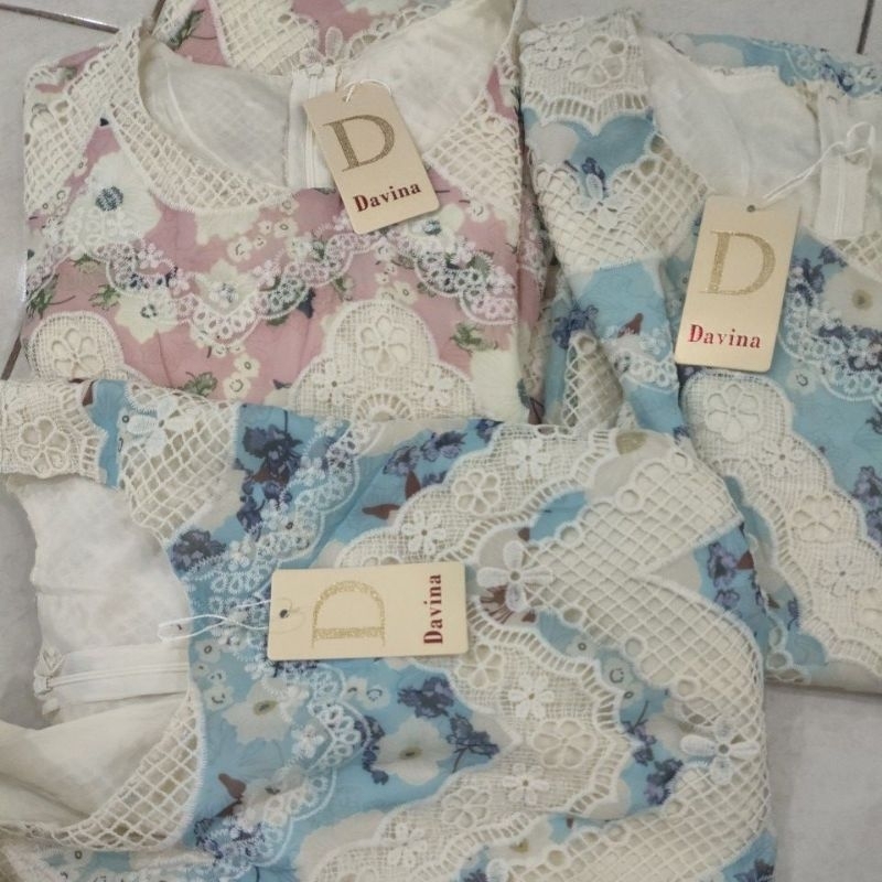 Dress Davina-Dress wanita-pakaian pesta-fashion wanita-dress brukat premium