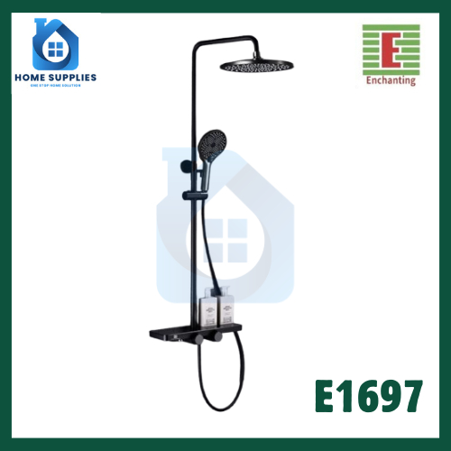 Shower Mandi Paket Air Panas dan Dingin Warna Hitam - Europe Enchanting E1697