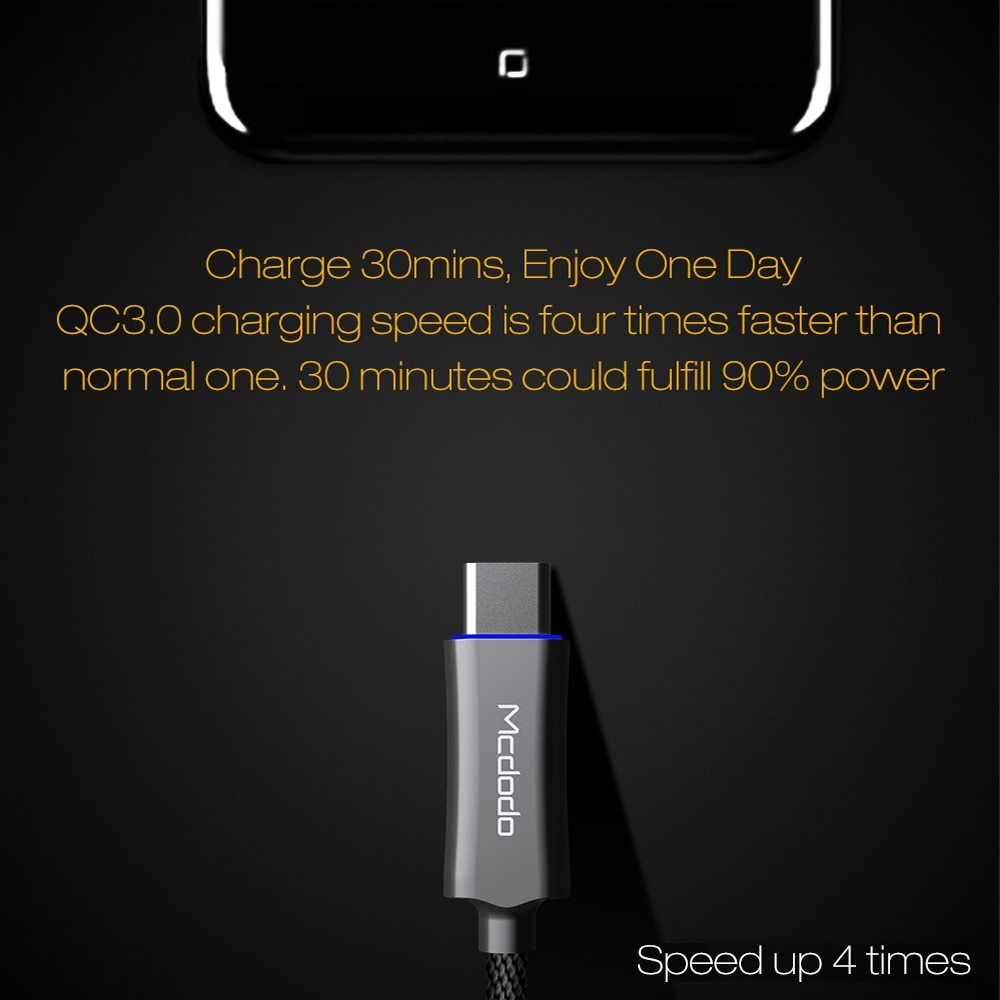 MCDODO Kabel Charger USB Type C Premium Auto Disconnect 1.5 Meter