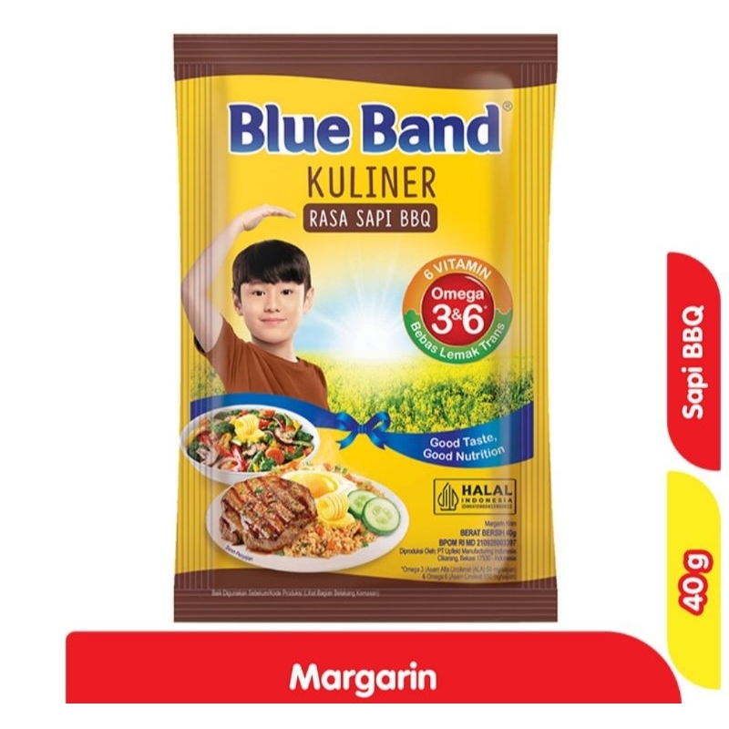 

blue band kuliner margarine TWIN PACK(isi2) sapi bbq/ayam bawang 40g