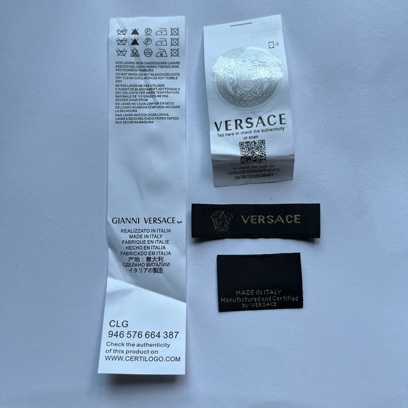 

tag label versac*e
