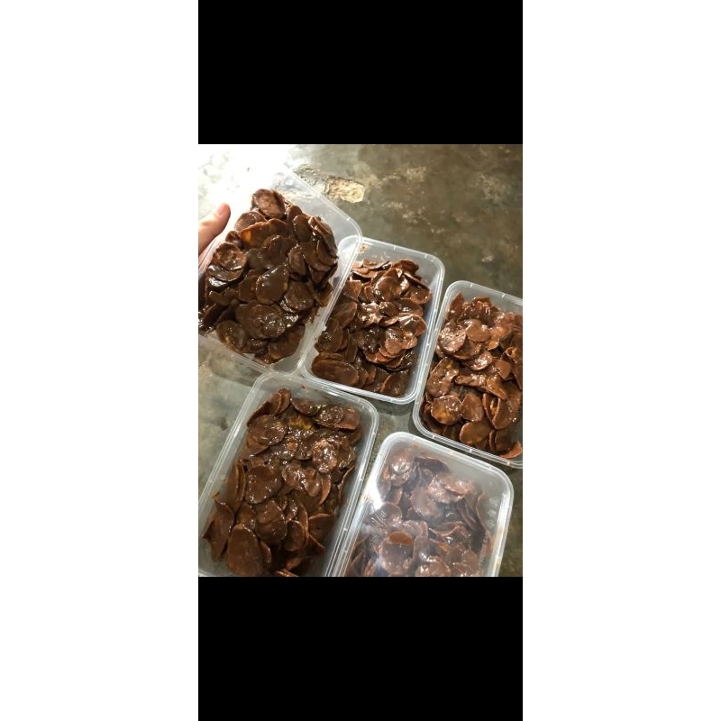 

Kripik pisang coklat lumer