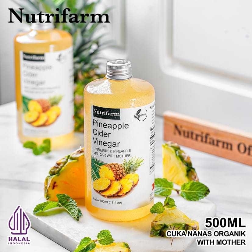 

Nutrifarm - Pineapple Cider Vinegar With the Mother 500ml - Cuka Nanas Organik - Detox Diet Sehat