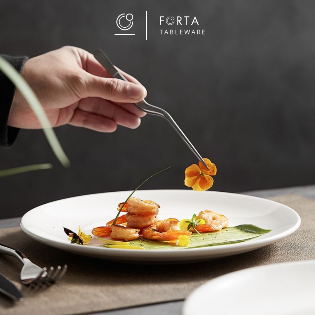 FORTA Dinner Plate Hotel (SET 3 PCS) / Piring Ceper Putih / Piring Keramik Putih (3)