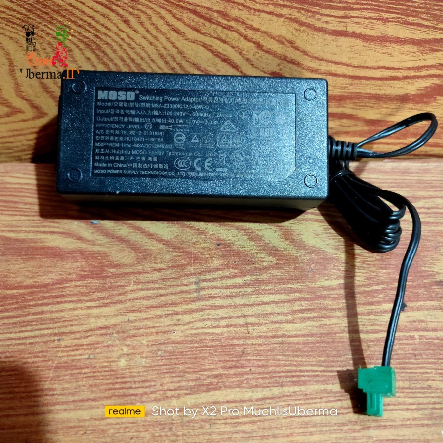 ADAPTER MOSO MSA-Z3330IC12.0-48W-Q 40W 12V 3.33A ADAPTOR
