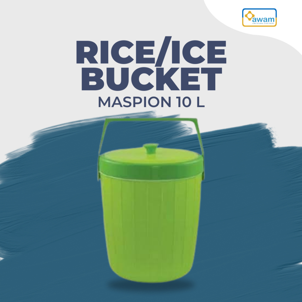 MASPION RICE BUCKET 10 LITER / TEMPAT NASI MASPION 10 LITER / THERMOS NASI USA MASPION 10 LITER