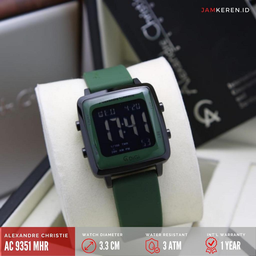 JAMKEREN Alexandre Christie AC 9351 MH Jam Tangan Pria Digital Tali Karet Original Garansi Resmi
