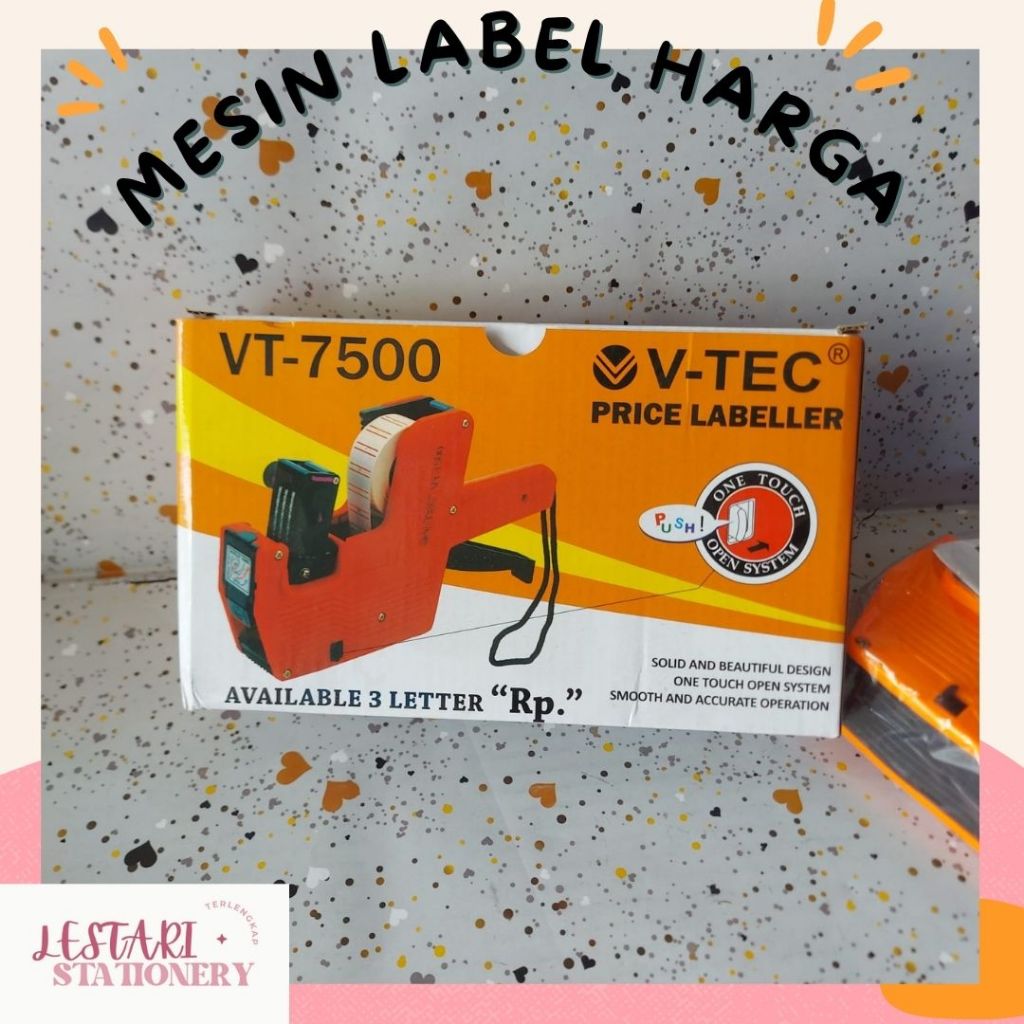 

Mesin Label Harga 1 Baris v-tec | Mesin tembak harga | PRICE LABELLER 1 BARIS | Alat label harga | Lestari Stationery