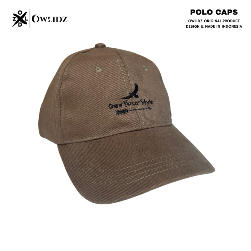 Owlidz Bird | Polo Cap (Topi Polo) | Brown Polo Cap (Topi Polo Brown) | Unisex Polo Cap (Topi Polo P