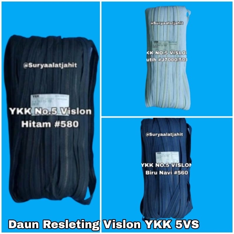 Daun Resleting Vislon 5VS  YKK @1Rol=rp.822.700|100y
