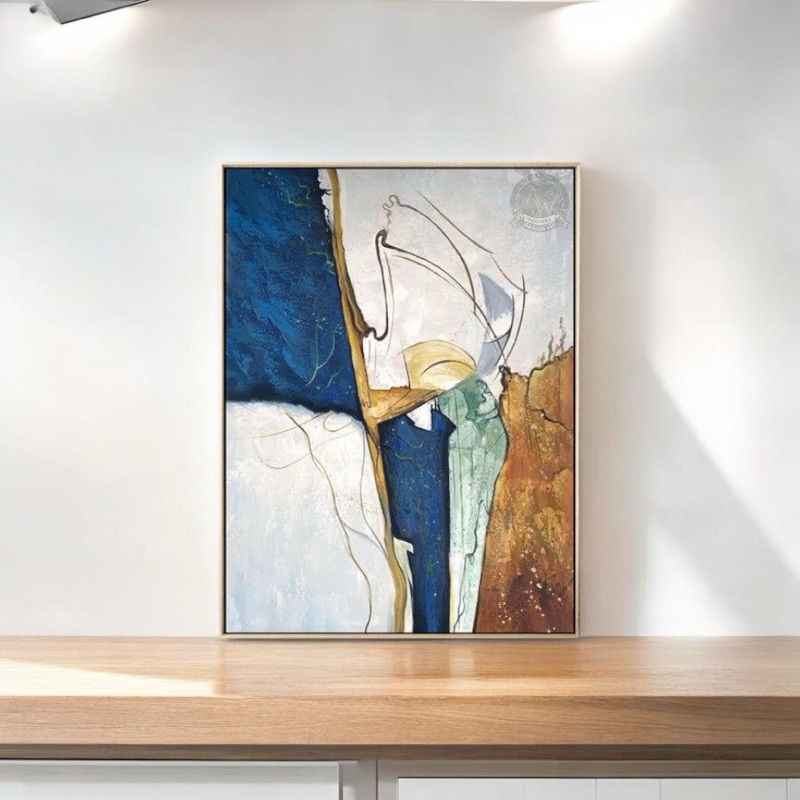 

lukisan abstrak minimalis simple modern art