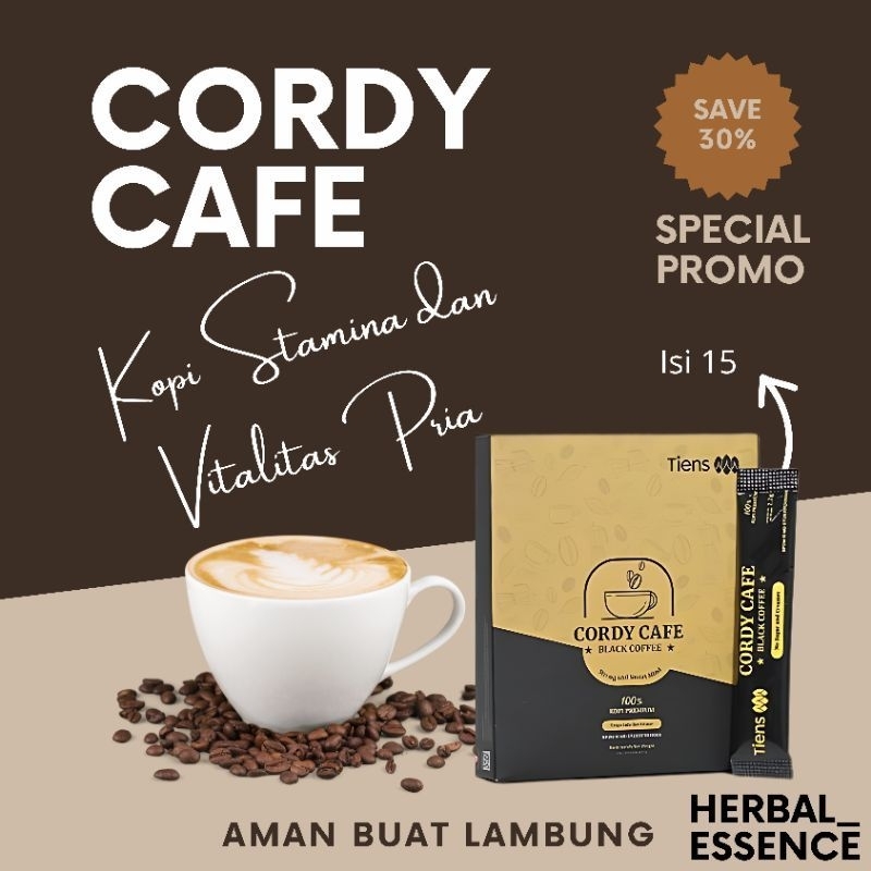 

Cordy Cafe Black Coffee - Kopi Penambah Stamina Pria