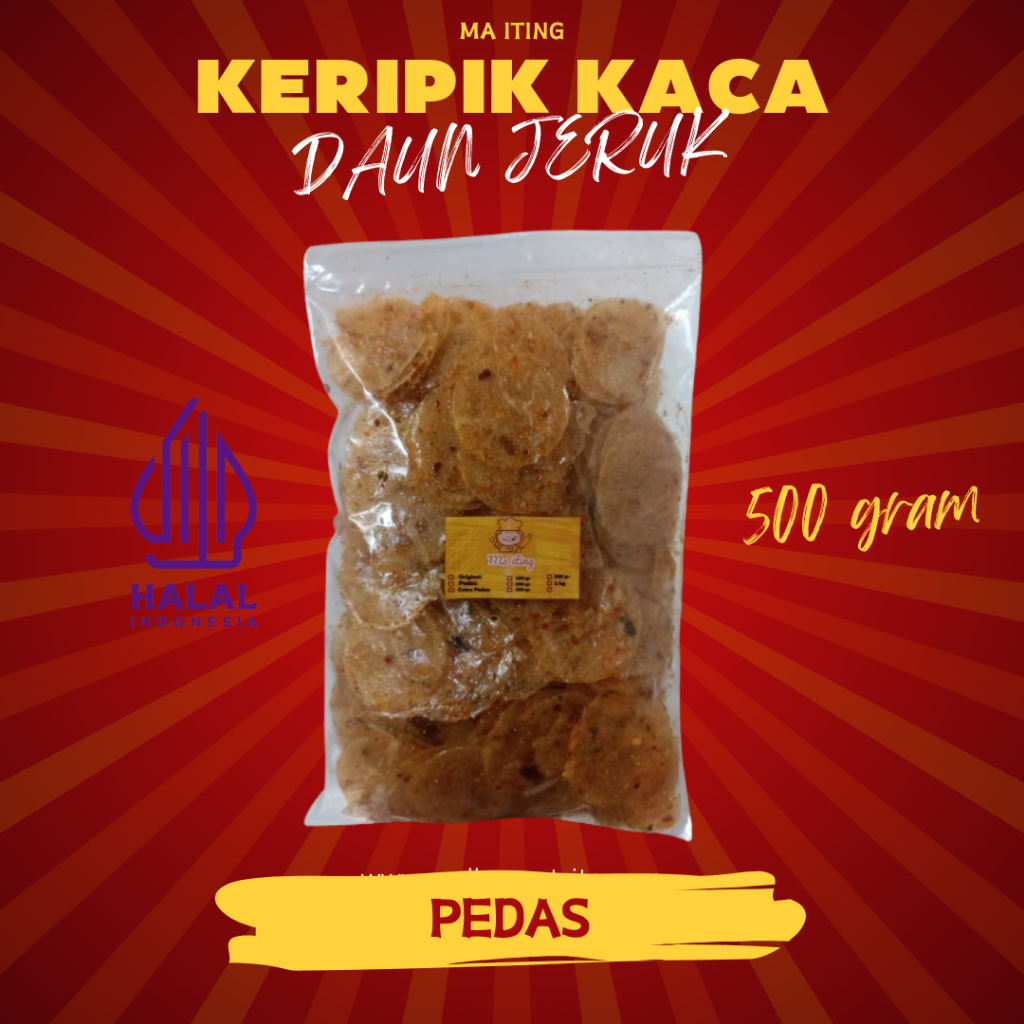 

Keripik Kaca Pedas Daun Jeruk 500 Gram