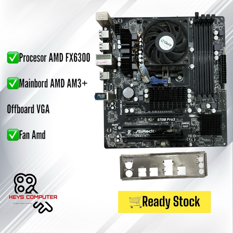 PAKETAN AMD FX6300 MAINBOARD AM3+ OFFBOARD DDR3 - FAN