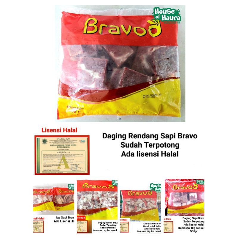 

Daging Rendang / Daging Rawon / Daging Sapi bravo / Iga sapi / tulangan sapi / Tulangan sup / tulangan bakso Merk bravo