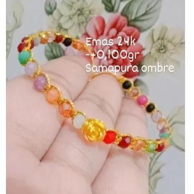 gelang samapura +charm 24k/ 999.