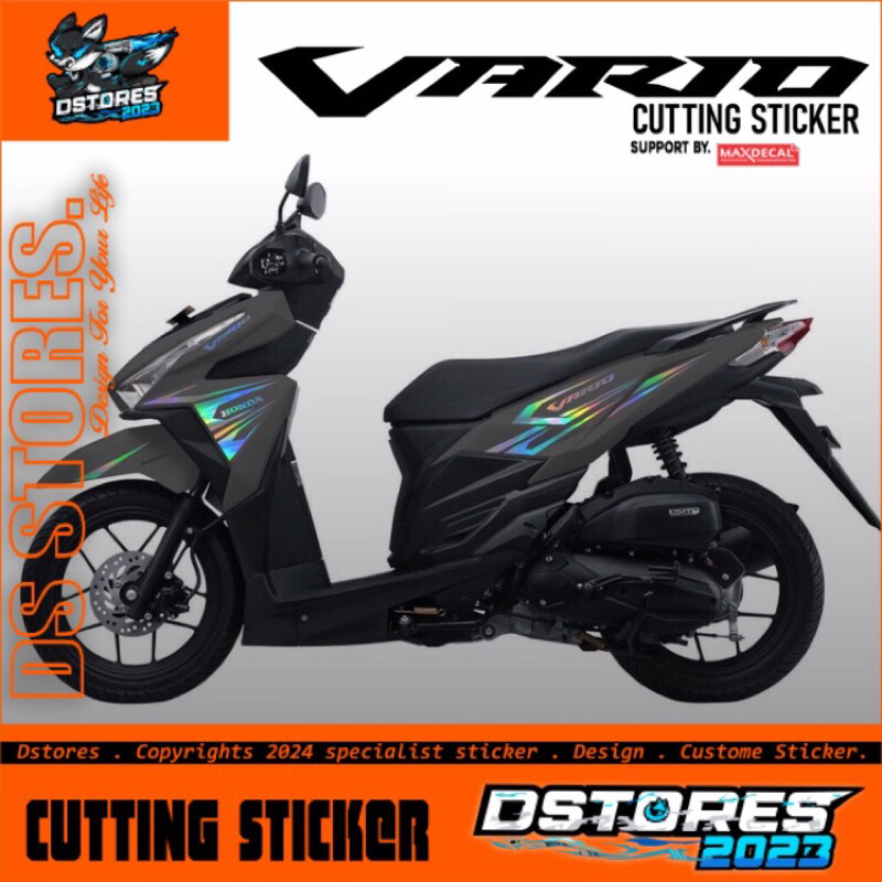 Cutting Sticker Vario  - Aksesoris Motor Cuting Honda Vario 125 & 150 Skotlet Stiker Striping Lis Va