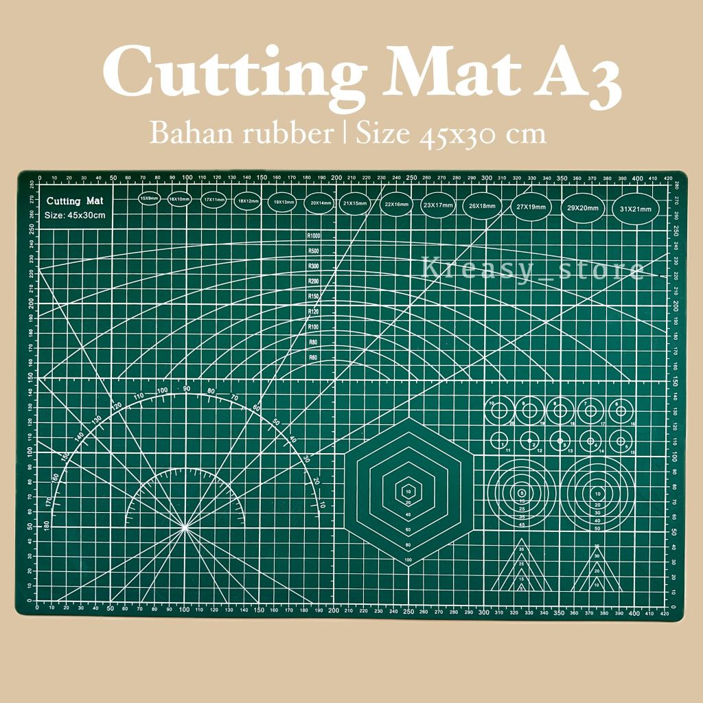 

Cutting Mat A3 45x30cm - Alas Potong Kerajinan Tangan - Crafting Mat Pad - Work Cutting Pad