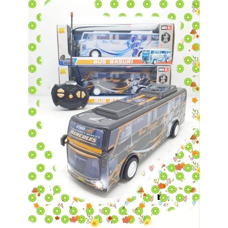Baterai Recharge Bus Telolet Mainan Mobil Remote Control Bis Basuri Remote Control Toys Bus Kota