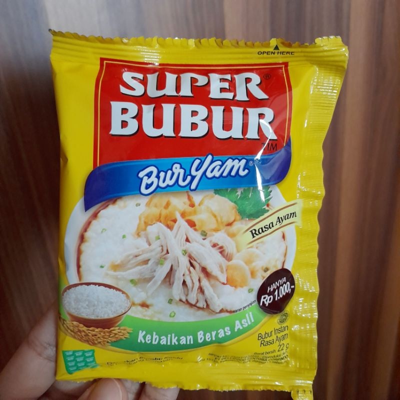 

BURYAM SUPER BUBUR Instan 22 Gram Per Pcs Rasa Ayam Sachet Snack Makanan Ringan