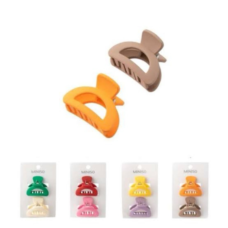 Miniso Hair Claw Clip 2pcs / Miniso jepit rambut Jedai mini