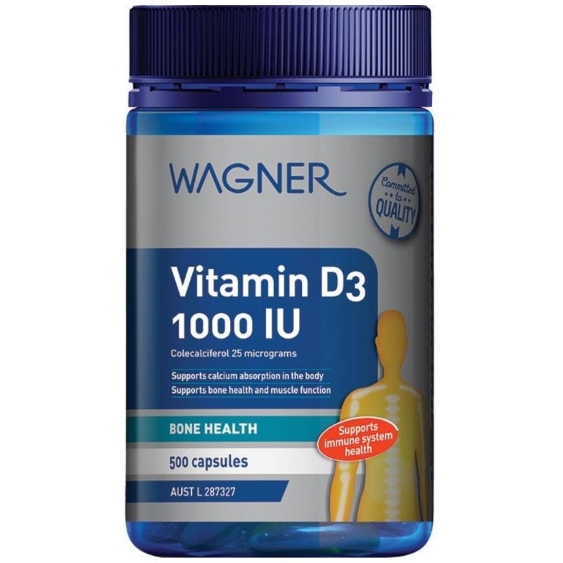 WAGNER VITAMIN D3 1000IU 250 / 500 CAPSULES