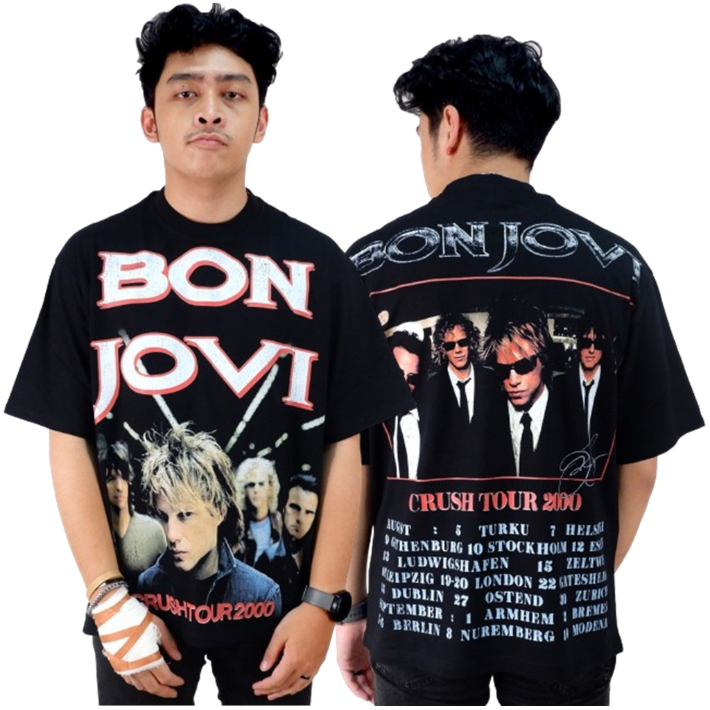 Bon Jovi T-shirt Music Bootleg Vintage Oversize