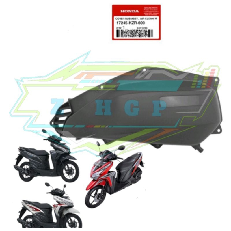 17245-KZR-600 Cover tutup box filter Vario techno 125 fi old Vario 125/150 led old 2015 - 2017 origi