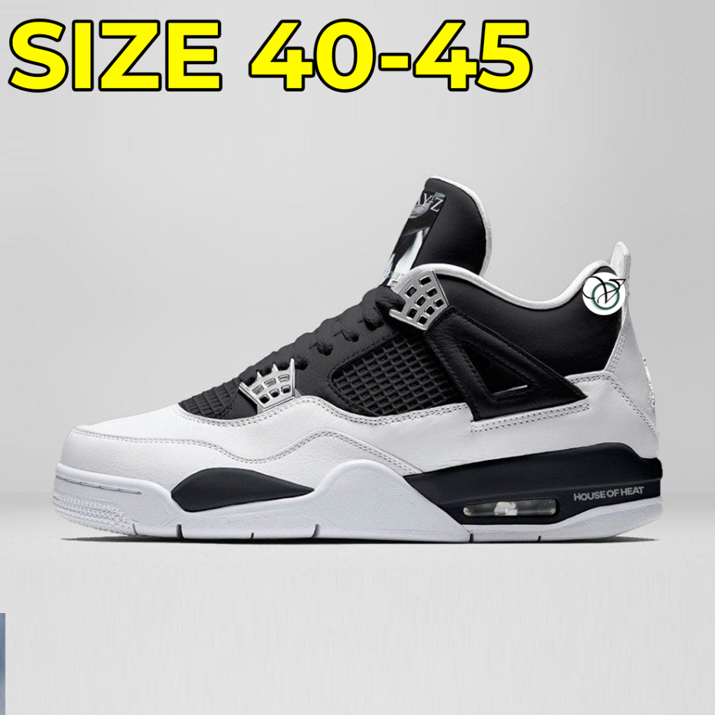 Sepatu Nike Air Jordan 4 Reasonable Doubt Black White Hitam Putih