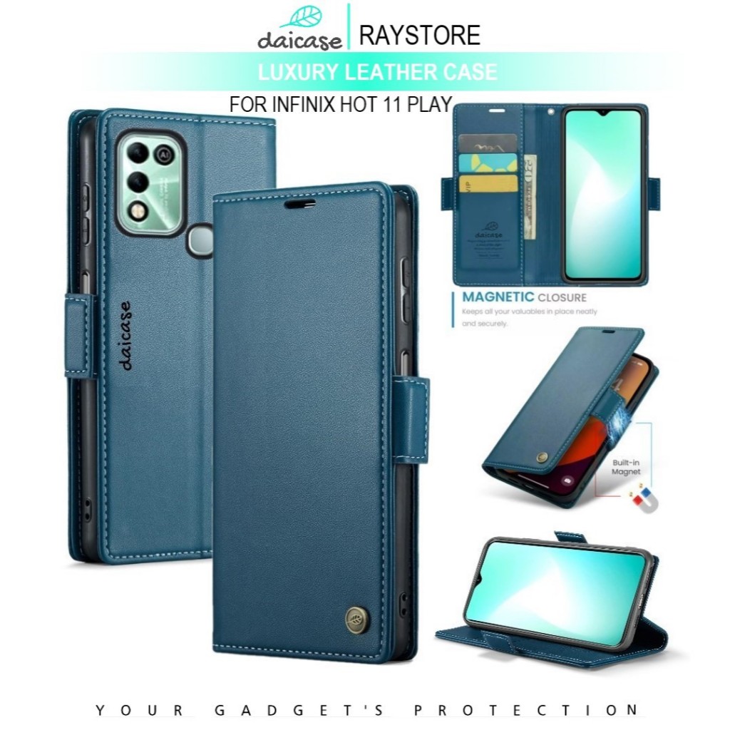 INFINIX HOT 11 PLAY FLIP LEATHER CASE PREMIUM-FLIP WALLET CASE UNTUK INFINIX HOT 11 PLAY