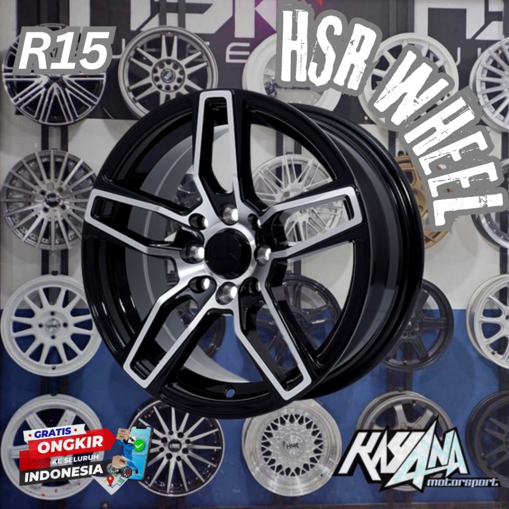 VELG R15 MOBIL AVANZA,JAZZ,BRIO,XENIA,MOBILIO VELG HSR R15 LEBAR 6.5 ET 40 BMF VELG HSR CHEESE