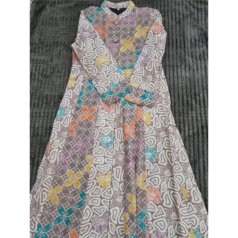 Preloved Long Dress Wanita Batik Tulis