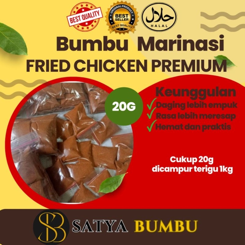 

BUMBU MARINASI FRIED CHICKEN 20G/ untuk 1kg ayam
