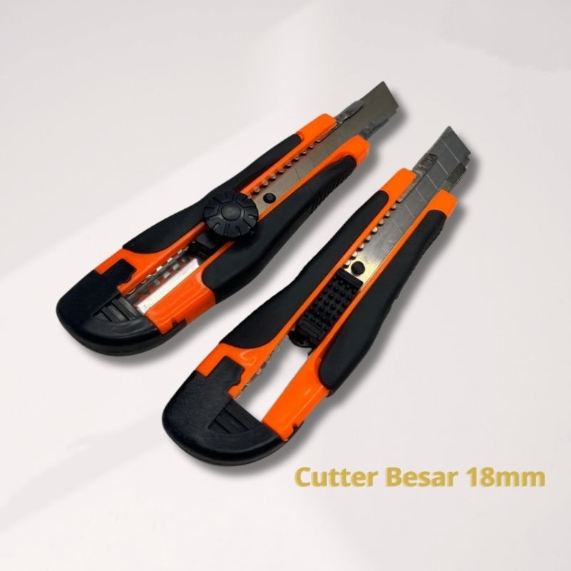 

Pisau Cutter Stainless Tebal 18mm Model Grip Geser Awet Tahan Lama