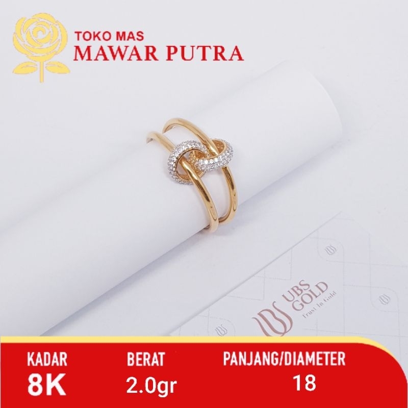 Cincin Kasandra fashion UBS gold 8K