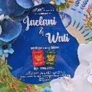 Papan Akrilik Brush Tetes Air tulisan nama timbul tambahan aksesoris mahar