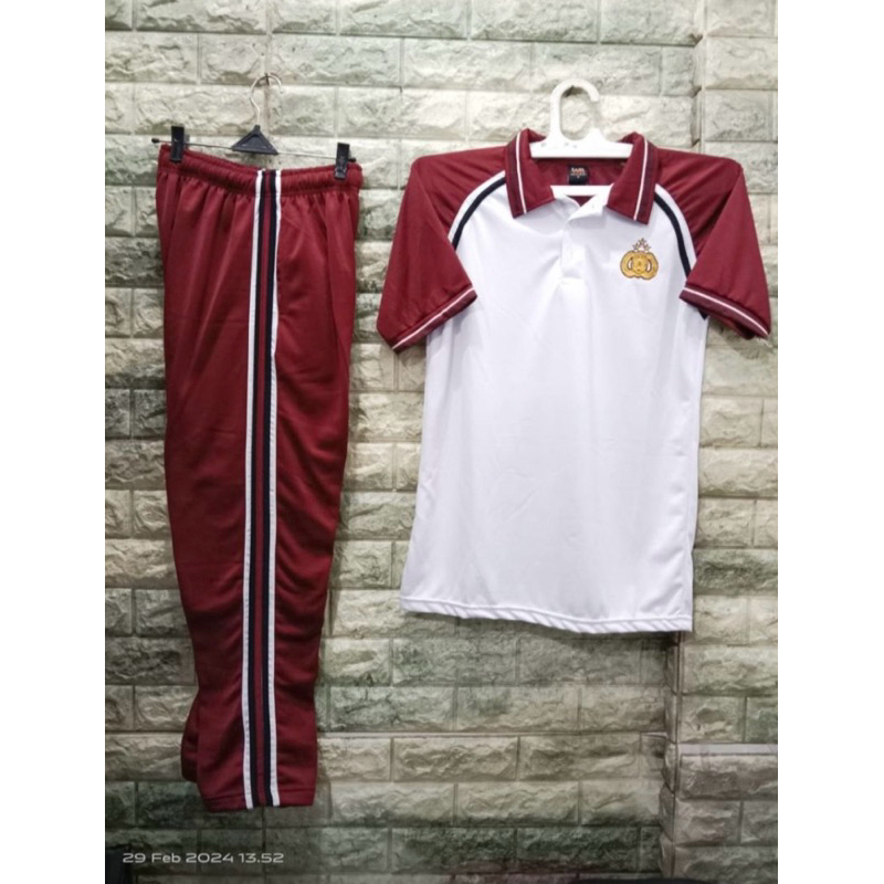 BAJU OLAHRAGA PUTIH MERAH POLRI